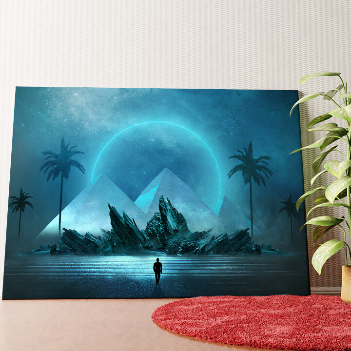 Fantasy Pyramiden Wandbild personalisiert