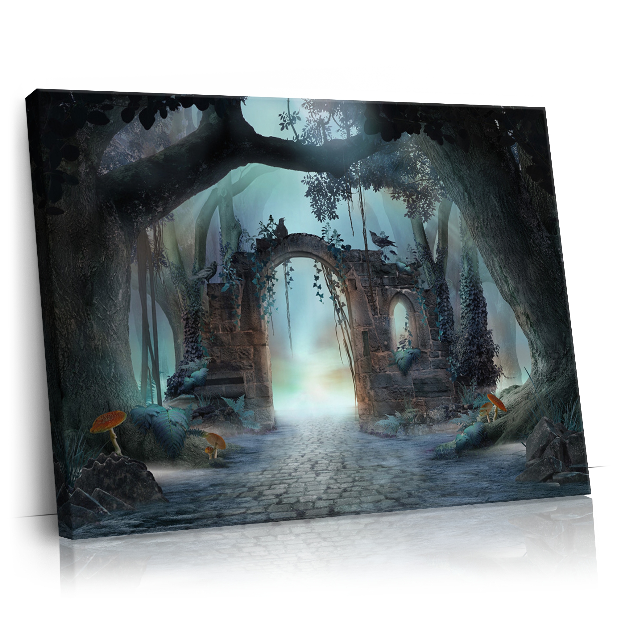 Personalisierbares Geschenk Fantasy Wald mit Torbogen