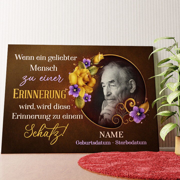 Ein Schatz an Erinnerungen - Personalisierbares Leinwandbild Liebesleinwand.de