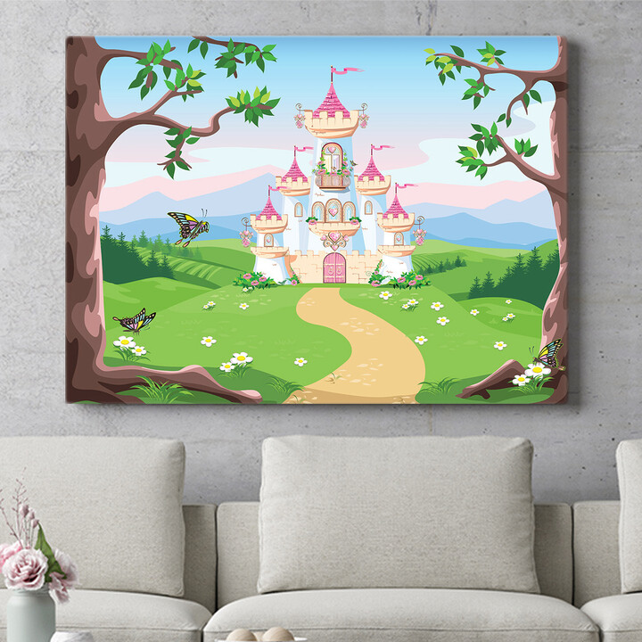 Personalisiertes Wandbild Märchenschloss