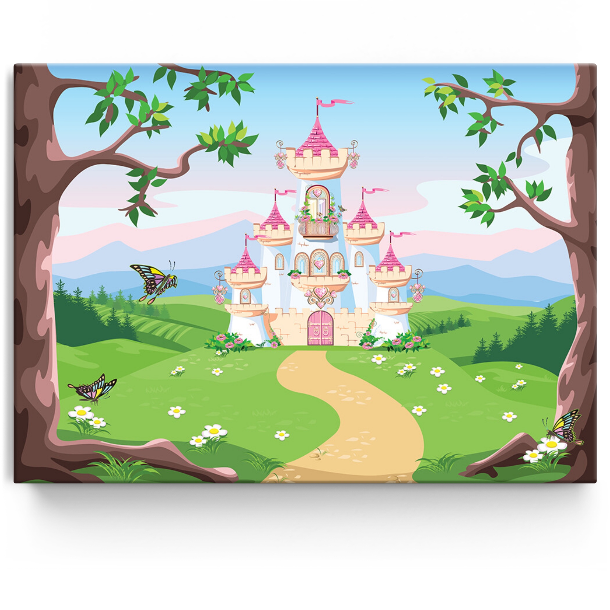 Personalisiertes Leinwandbild Märchenschloss