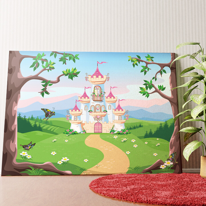Märchenschloss Wandbild personalisiert