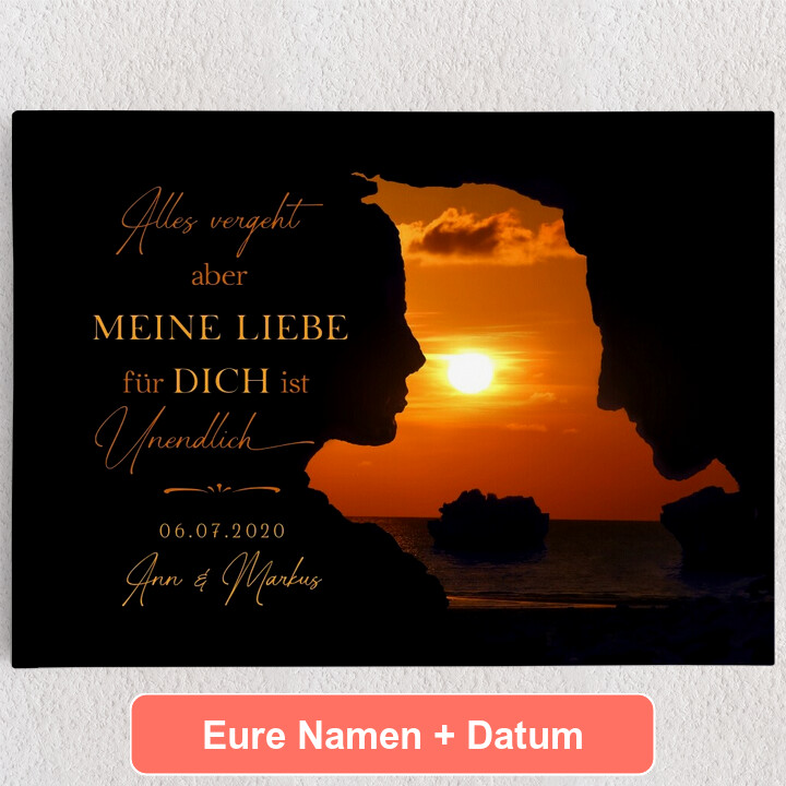 Personalisiertes Leinwandbild Meine Liebe