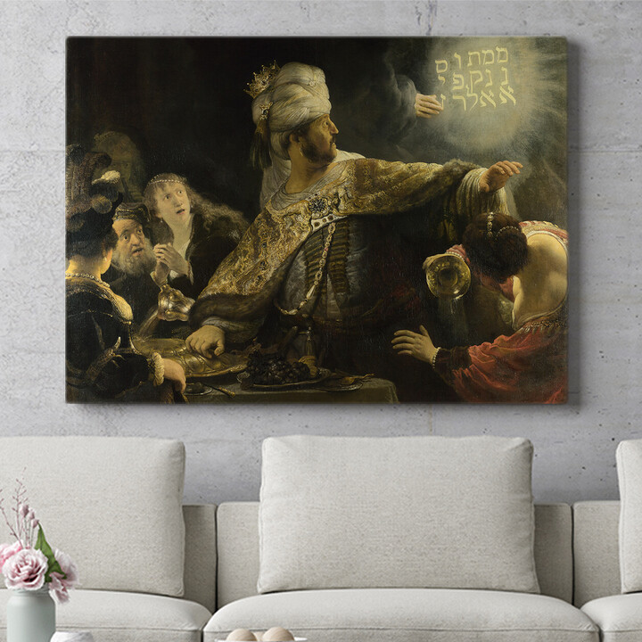 Personalisiertes Wandbild Das Gastmahl des Belsazar