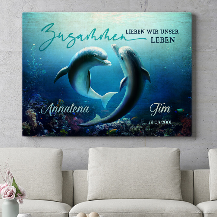 Personalisiertes Wandbild Ozean aus Liebe