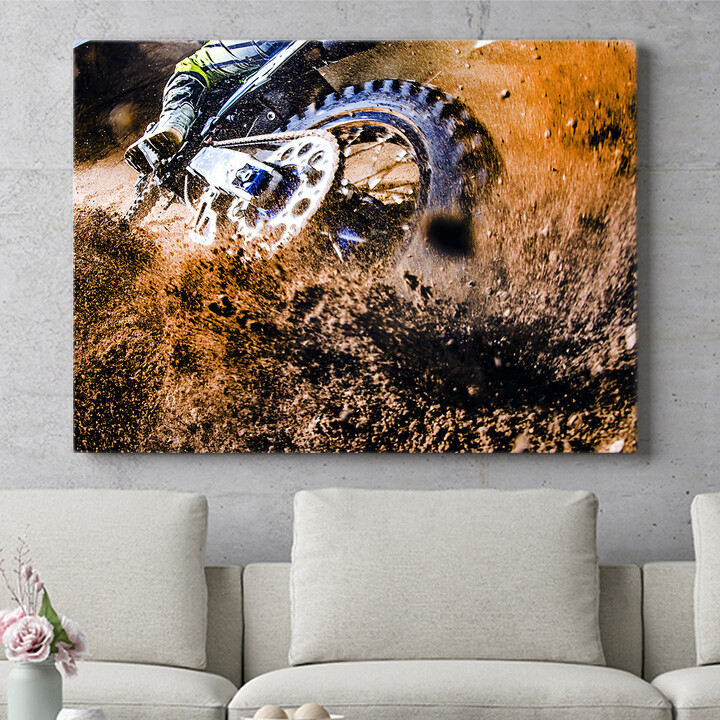 Personalisiertes Wandbild Motocross Bike