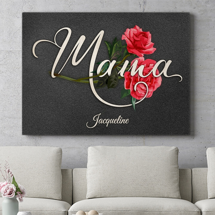 Personalisiertes Wandbild Rosen für Mama