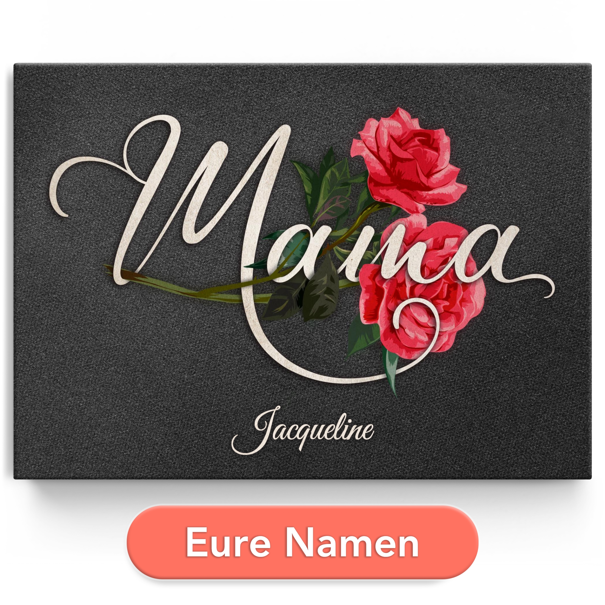Personalisiertes Leinwandbild Rosen für Mama
