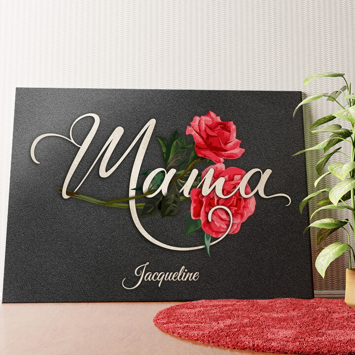 Rosen für Mama Wandbild personalisiert