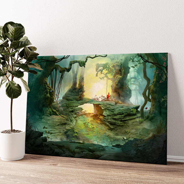Leinwandbild personalisiert Fantasy Wald