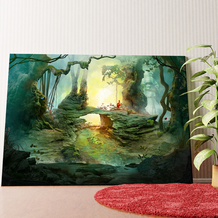 Fantasy Wald Wandbild personalisiert
