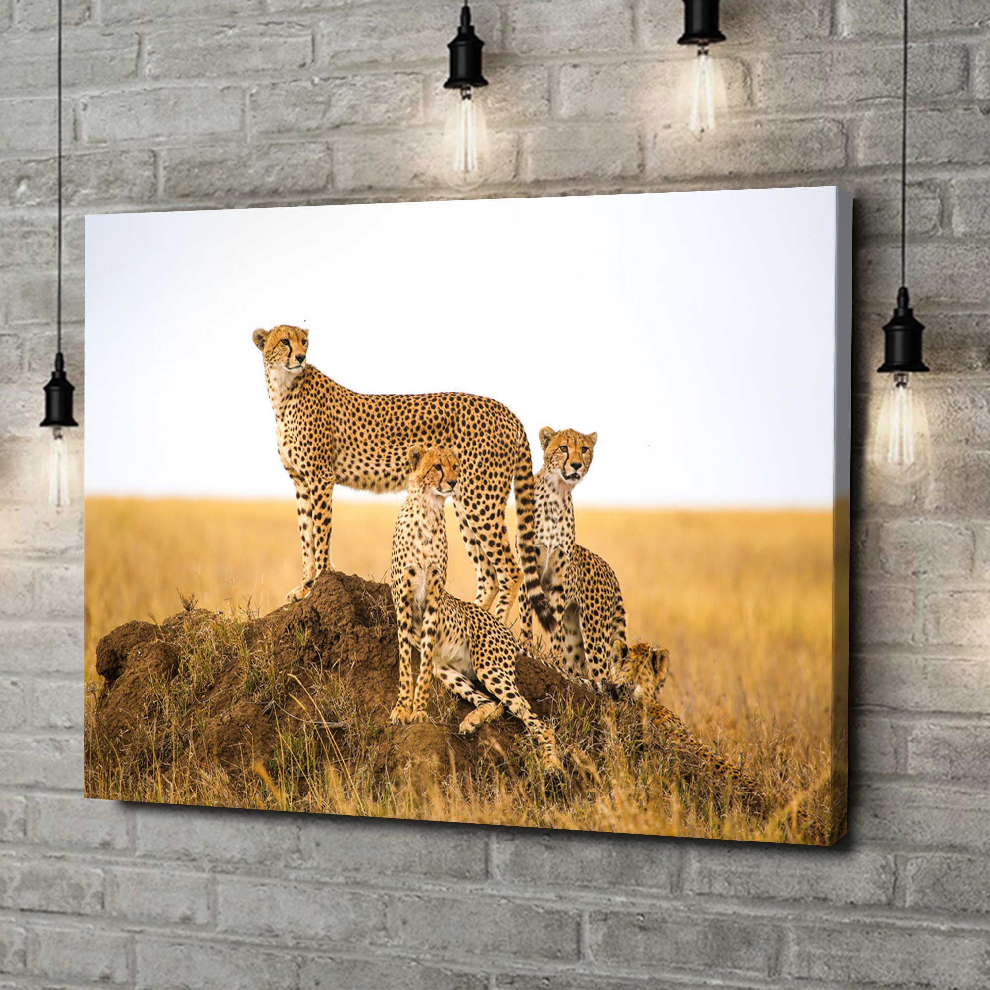 Liebesleinwand als Geschenk Geparden Serengeti