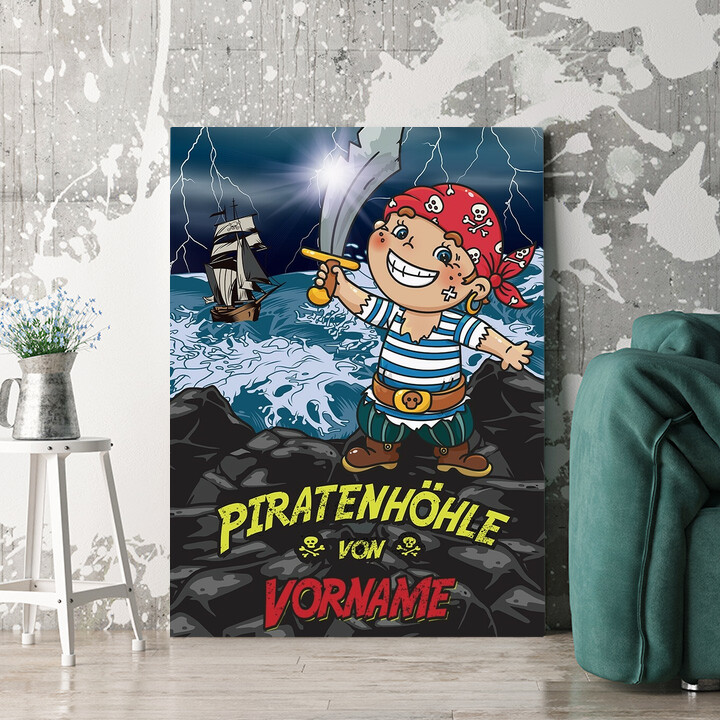 Personalisiertes Wandbild Kleiner Pirat