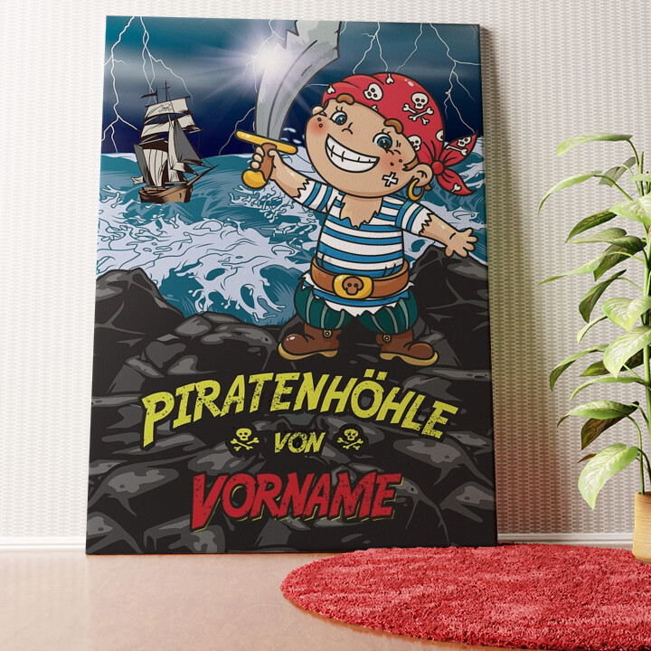 Kleiner Pirat Wandbild personalisiert