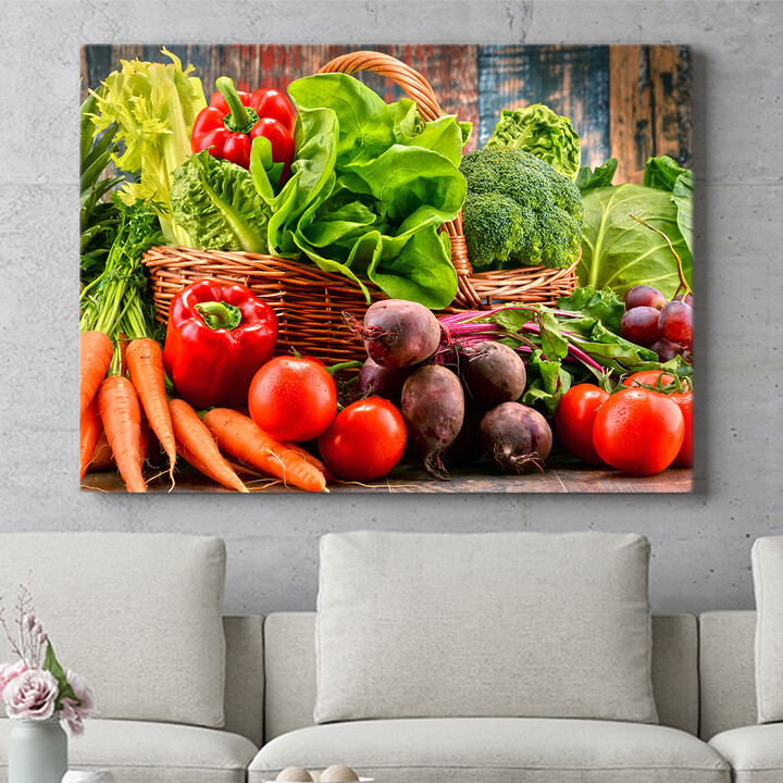 Personalisiertes Wandbild Gemüsesammlung