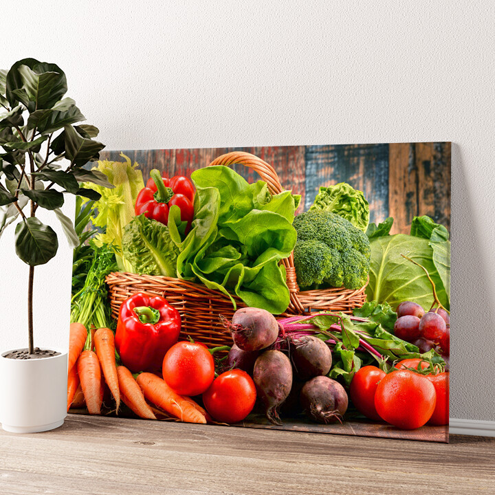 Leinwandbild personalisiert Gemüsesammlung
