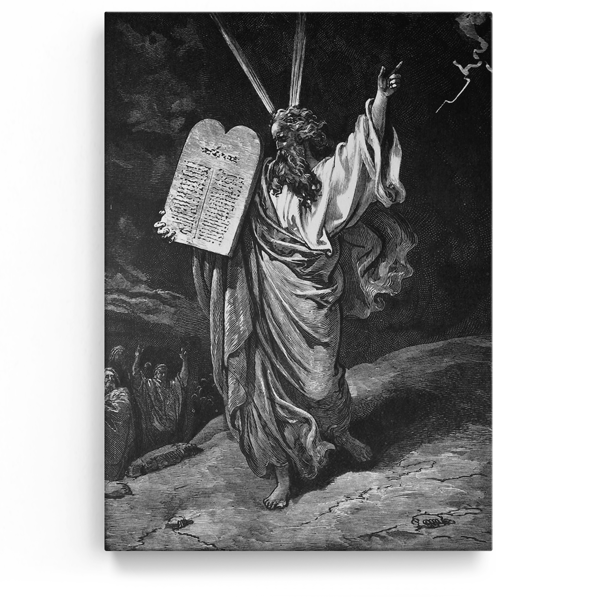 Personalisiertes Leinwandbild Moses und die 10 Gebote