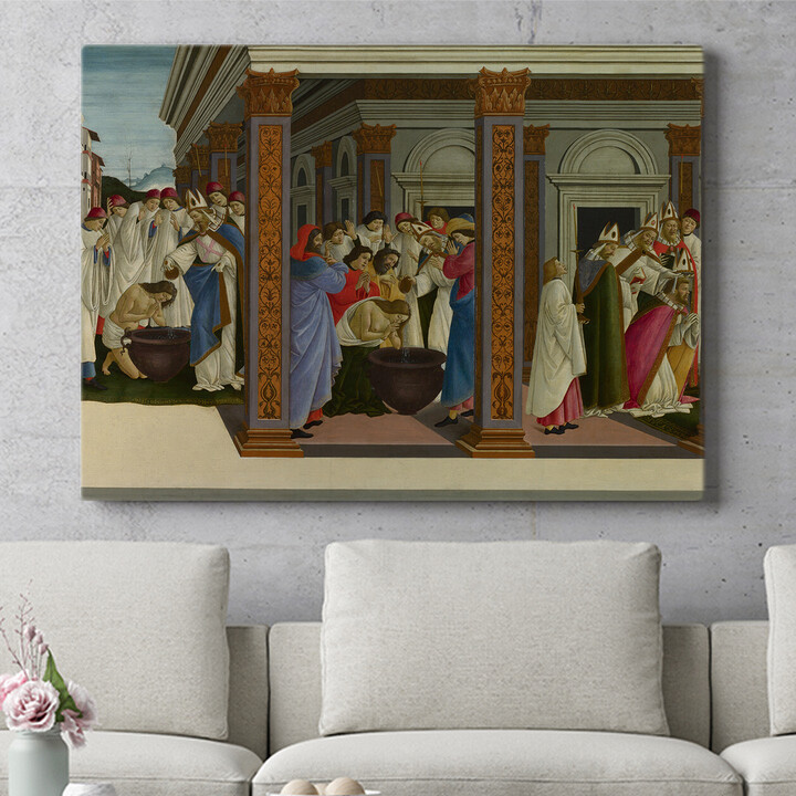 Personalisiertes Wandbild Die Taufe des heiligen Zenobius