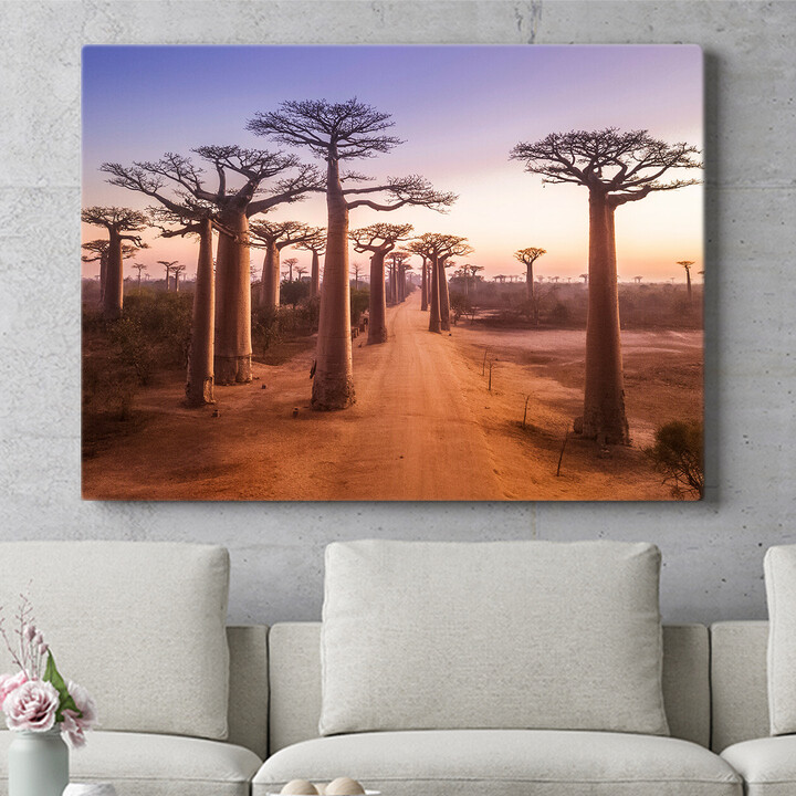 Personalisiertes Wandbild Baobab Bäume Madagaskar