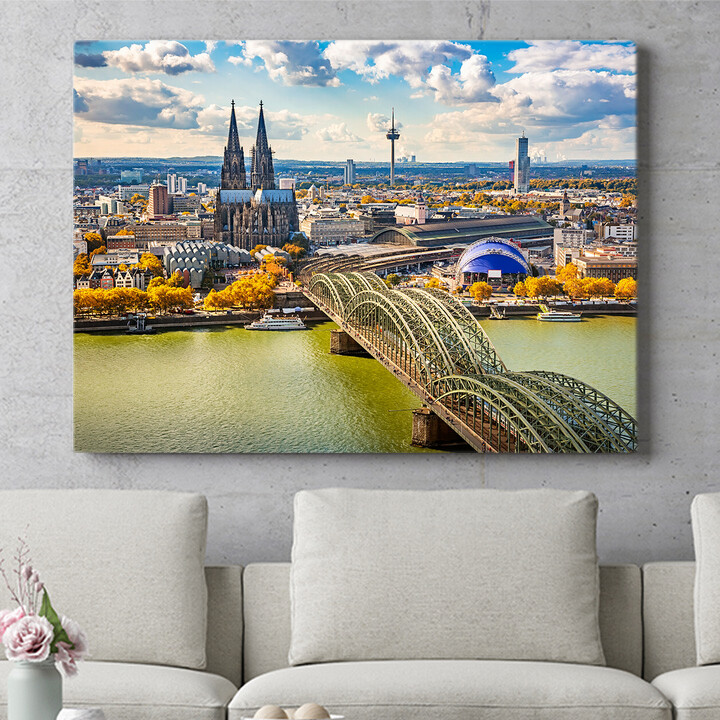 Personalisiertes Wandbild Skyline von Köln