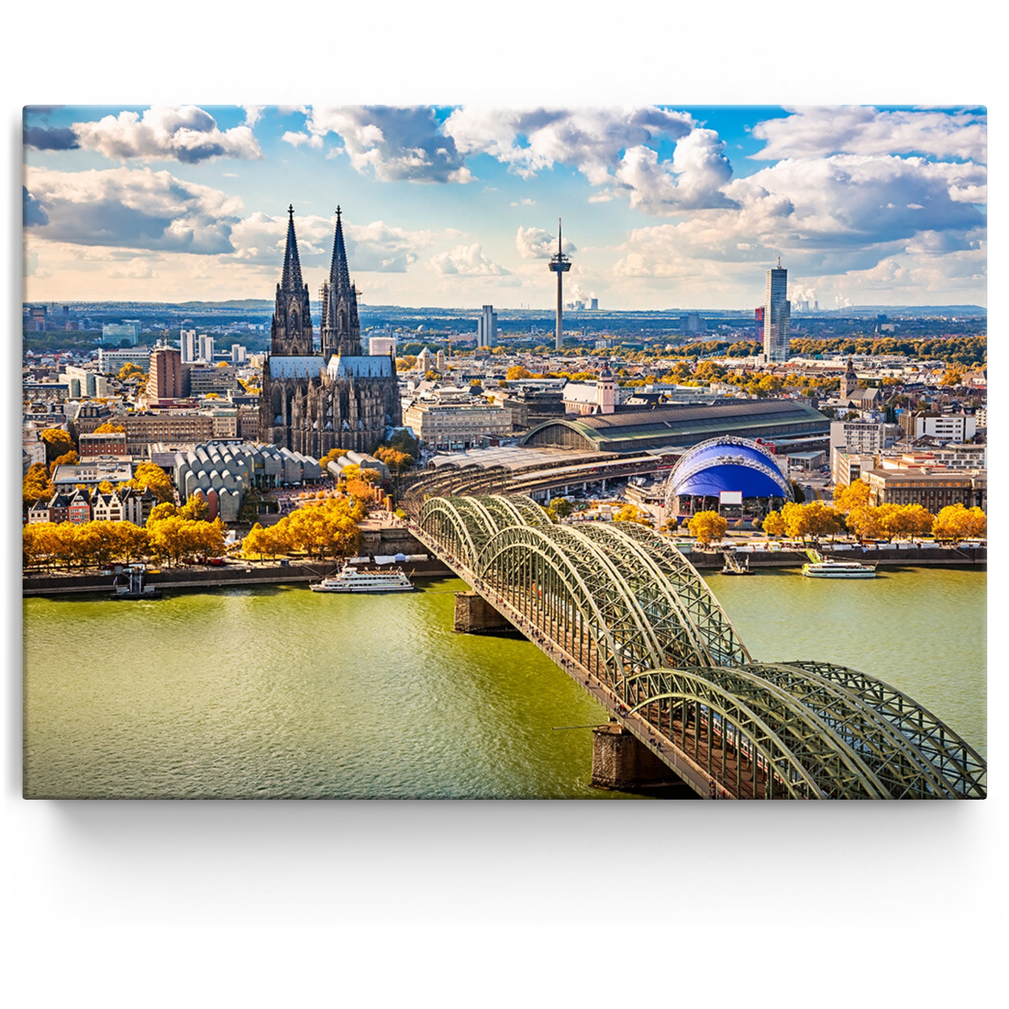 Personalisiertes Leinwandbild Skyline von Köln