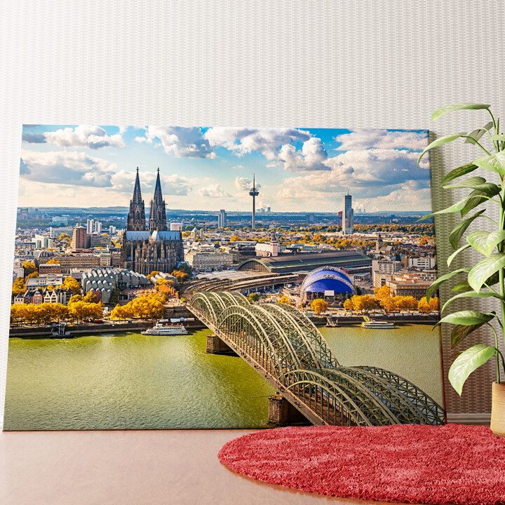 Skyline von Köln Wandbild personalisiert