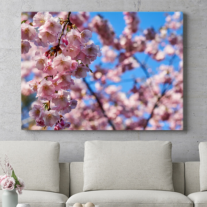 Personalisiertes Wandbild Kirschblüten