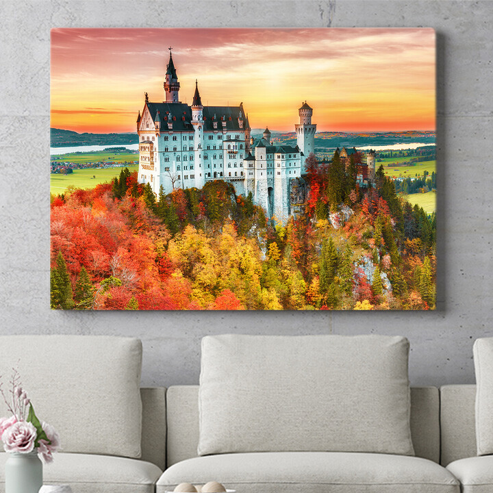 Personalisiertes Wandbild Schloss Neuschwanstein