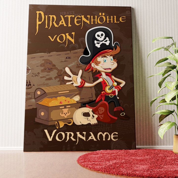 Piratenschatz Wandbild personalisiert