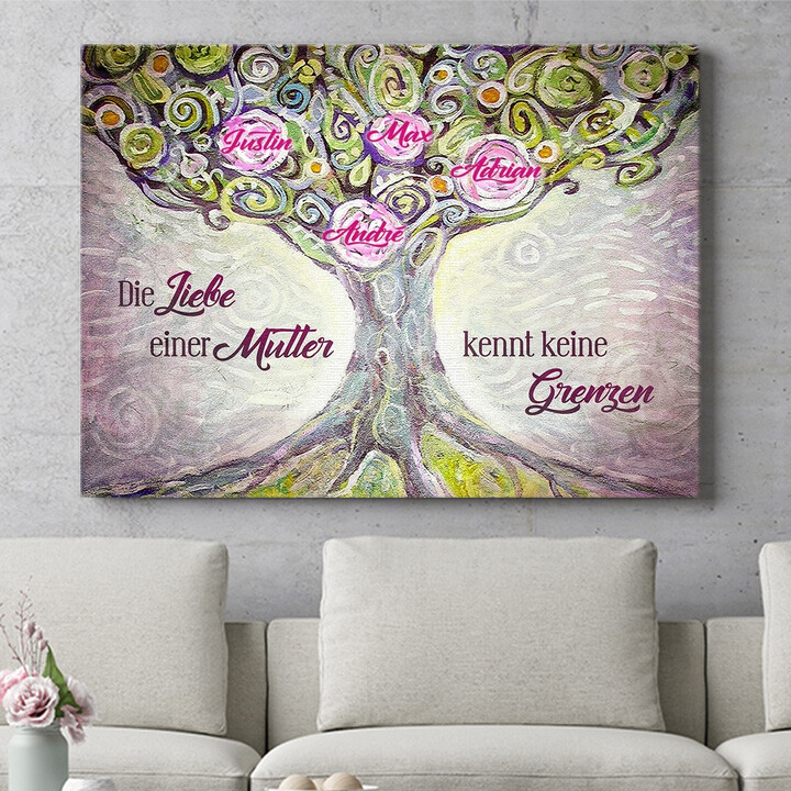 Personalisiertes Wandbild Mamas Familienbaum