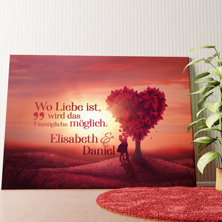 Love Tree Wandbild personalisiert