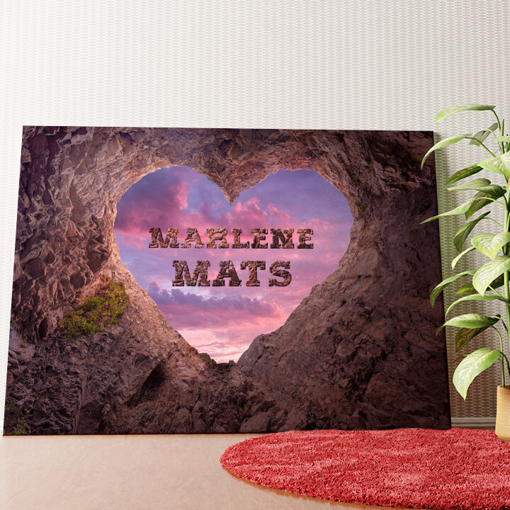 Rock Solid Love Wandbild personalisiert