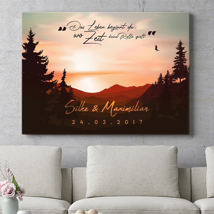 Personalisiertes Wandbild Sunset