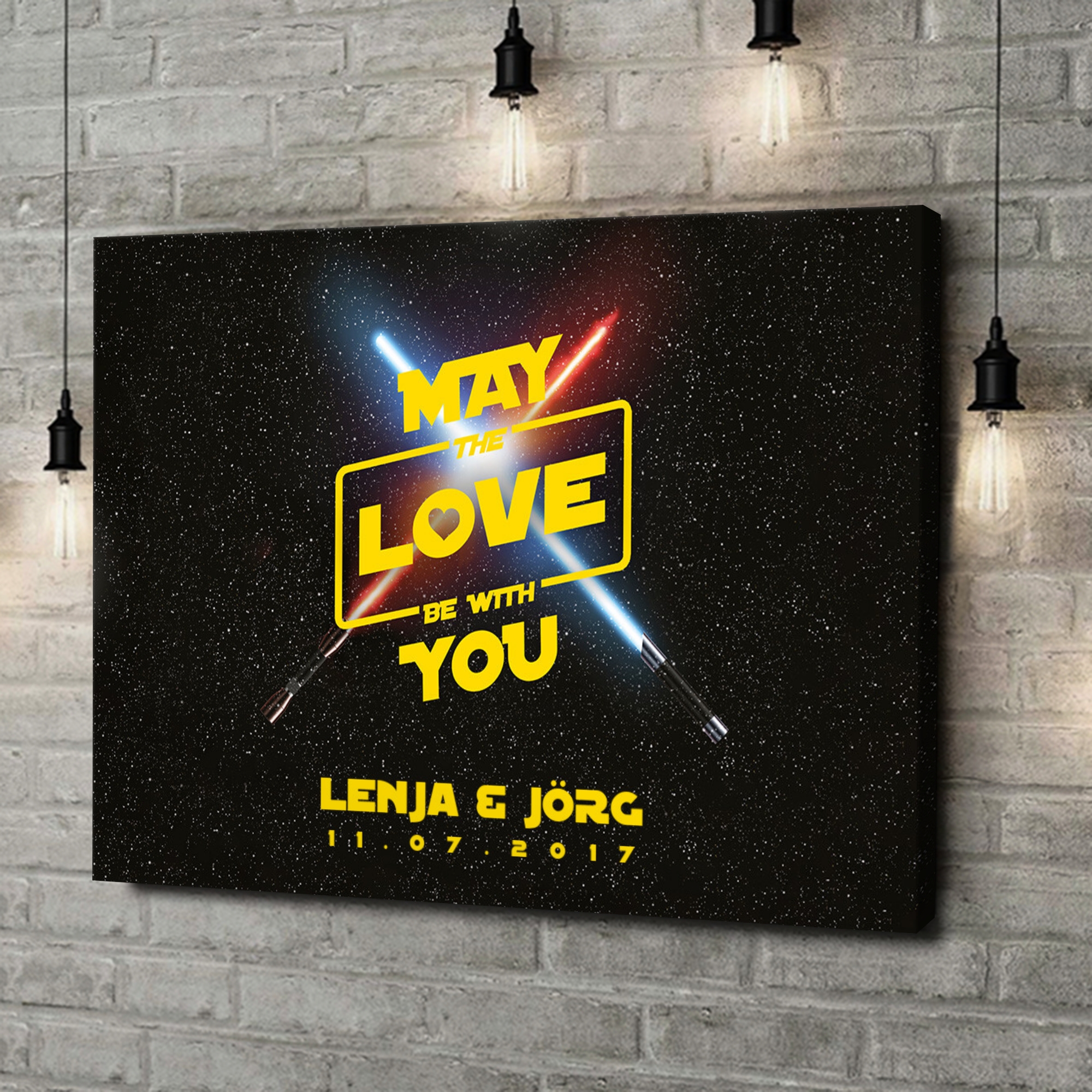 Liebesleinwand als Geschenk May The Love Be With You