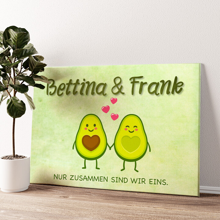 Leinwandbild personalisiert Avocado