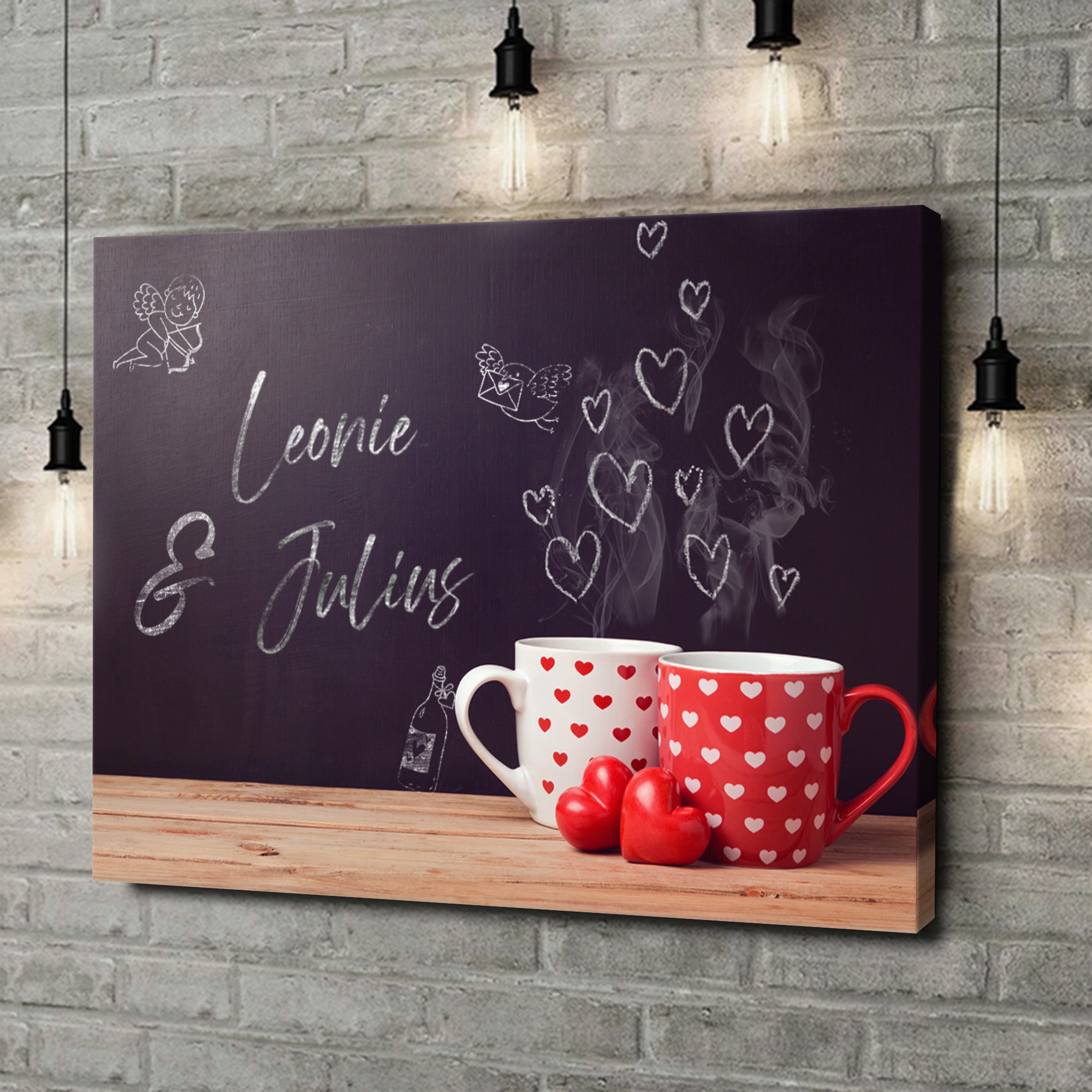 Liebesleinwand als Geschenk Chalkboard
