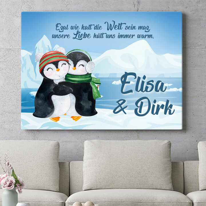 Personalisiertes Wandbild Penguins