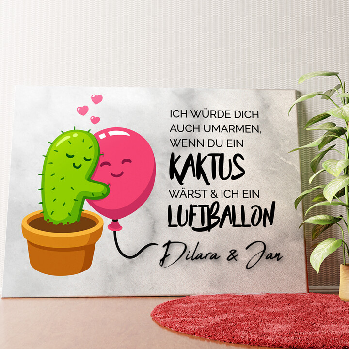 Cactus Balloons Wandbild personalisiert