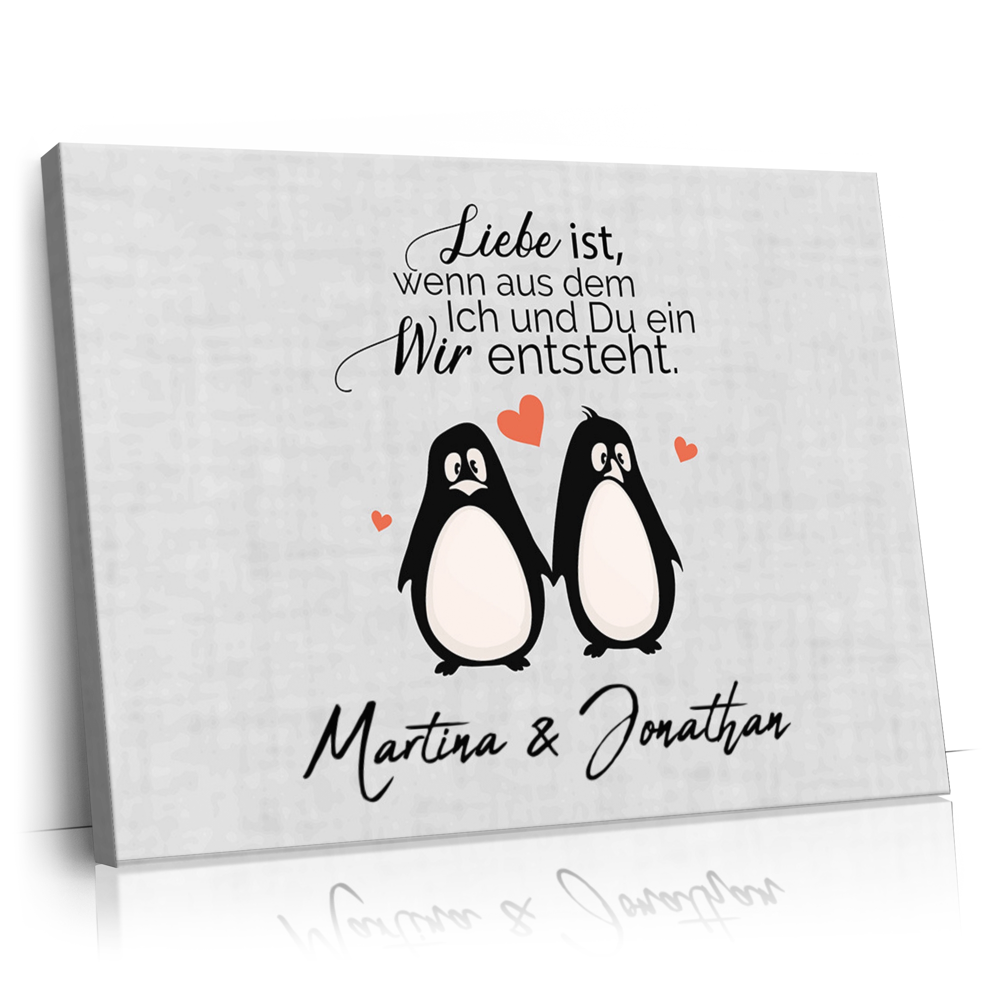 Personalisierbares Geschenk Twosome Penguins