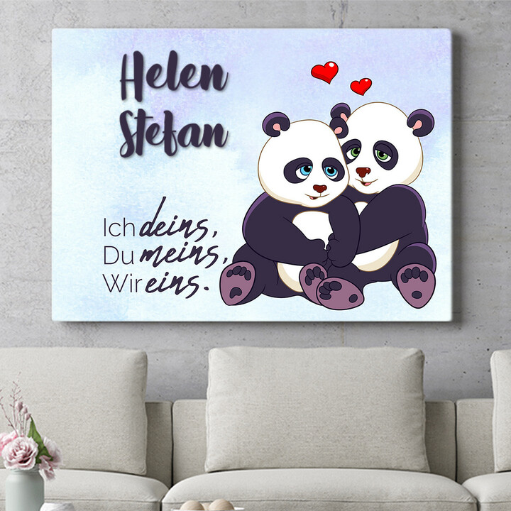Personalisiertes Wandbild Pandas