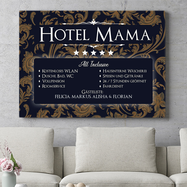 Personalisiertes Wandbild Hotel Mama