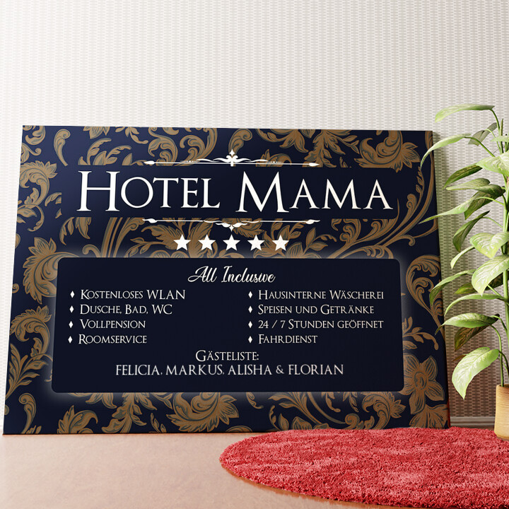 Hotel Mama Wandbild personalisiert