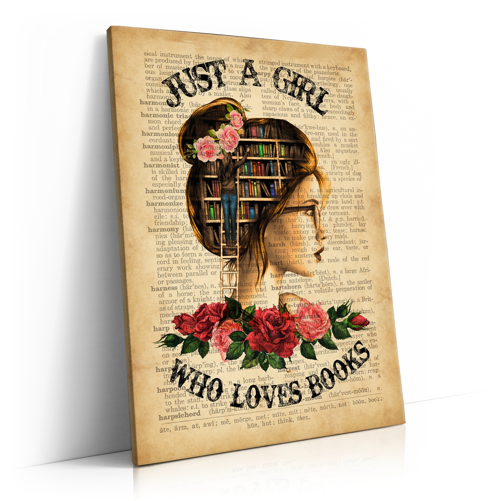 Personalisierbares Geschenk Girl Who Loves Books