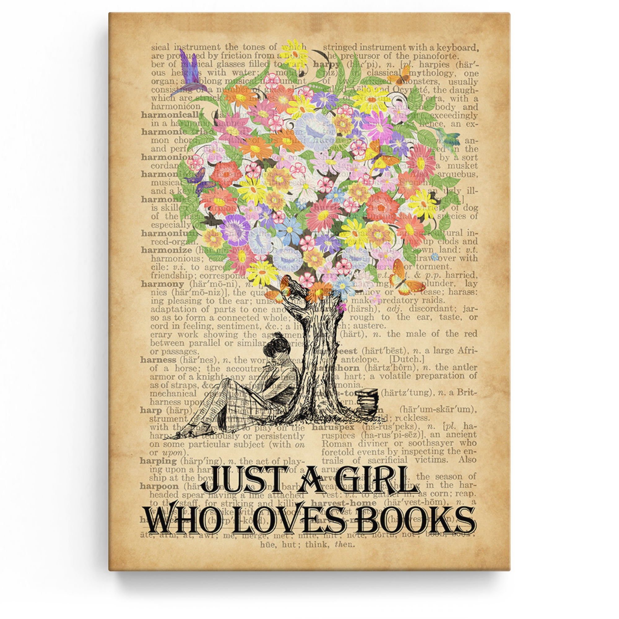 Personalisiertes Leinwandbild Tree of Books