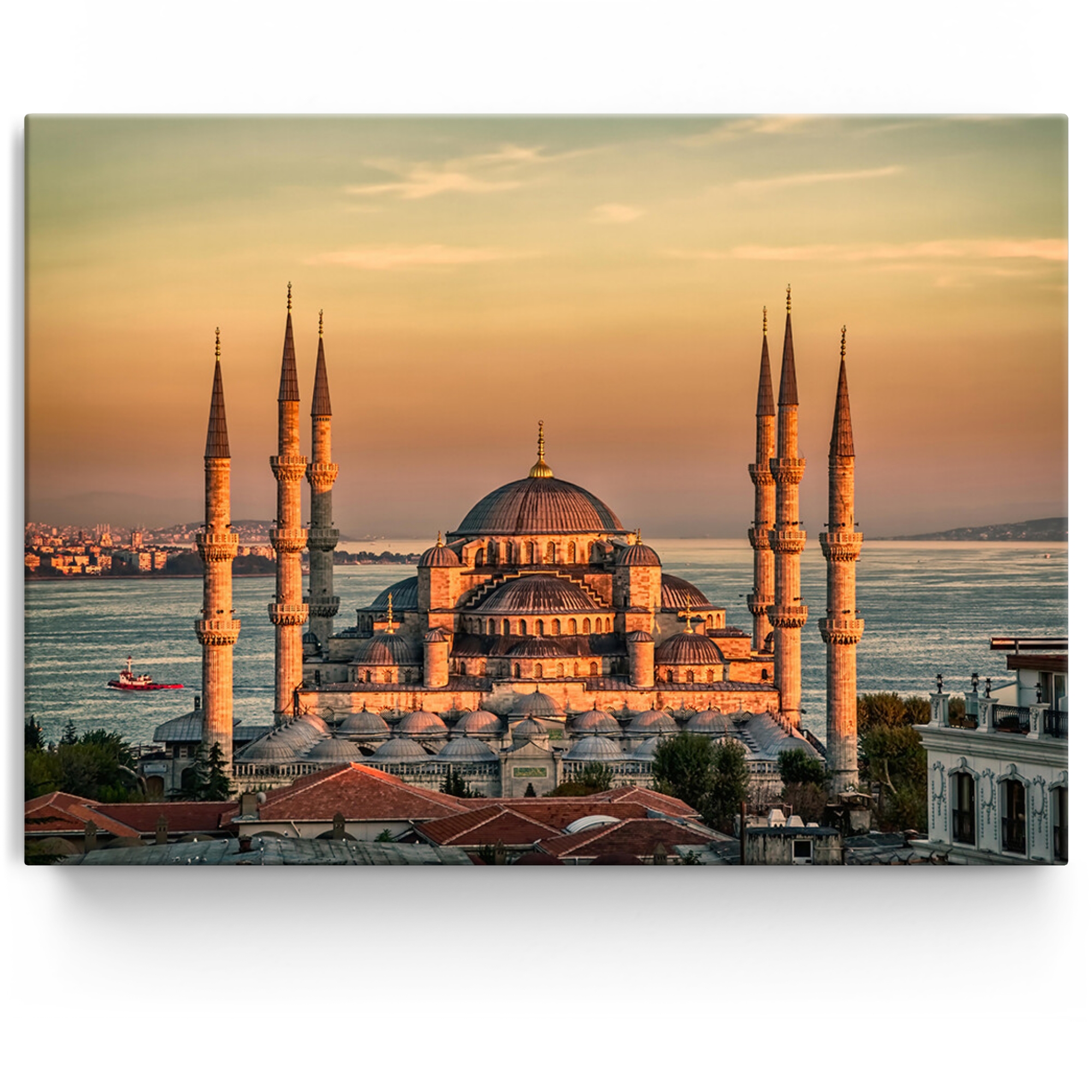 Blaue Moschee Istanbul - Premium Deko-Leinwandbild | Poster