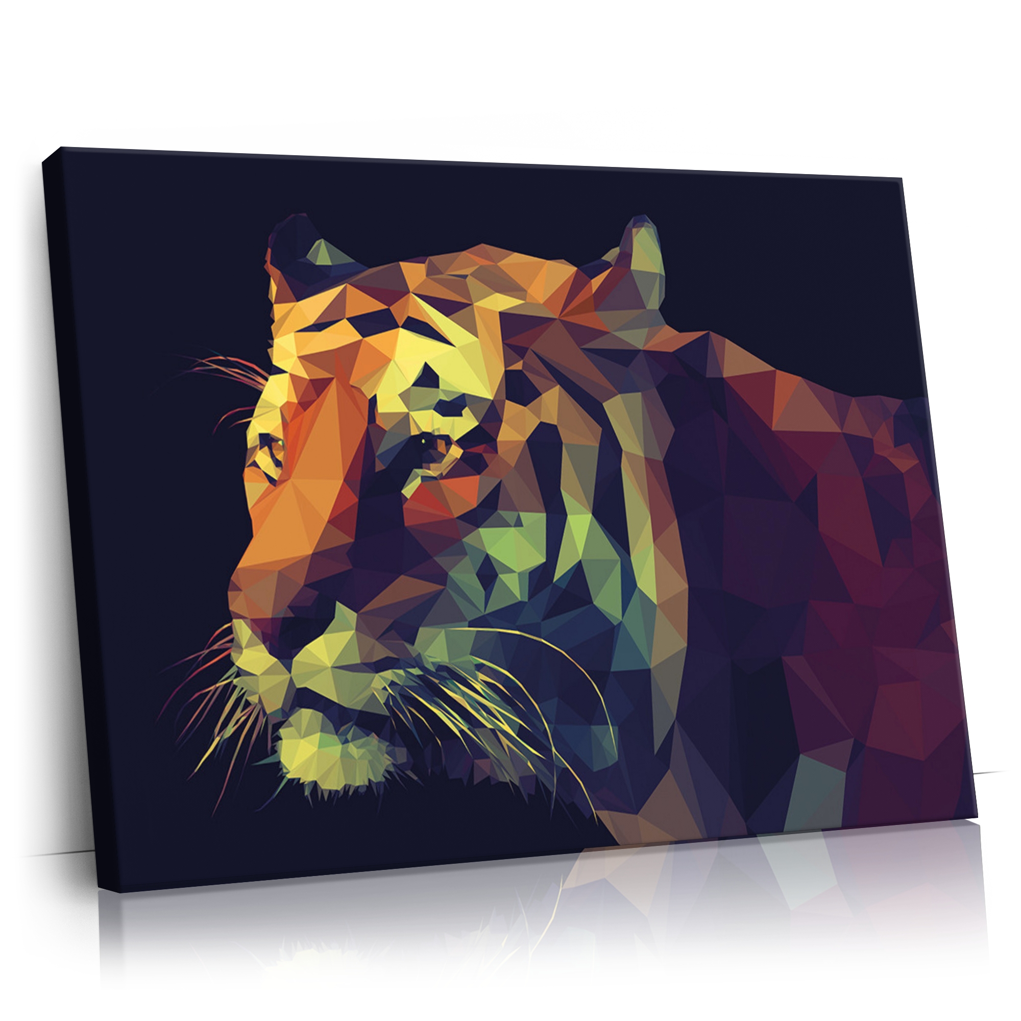 Personalisierbares Geschenk Tiger Polygon