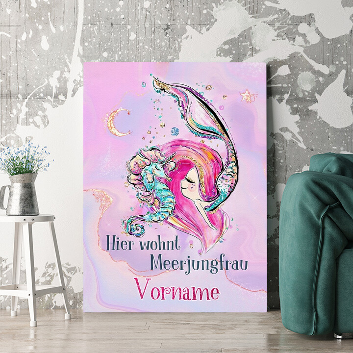 Personalisiertes Wandbild Kleine Meerjungfrau