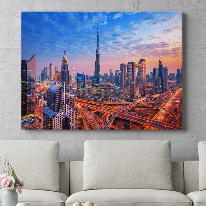 Personalisiertes Wandbild Dubai Skyline