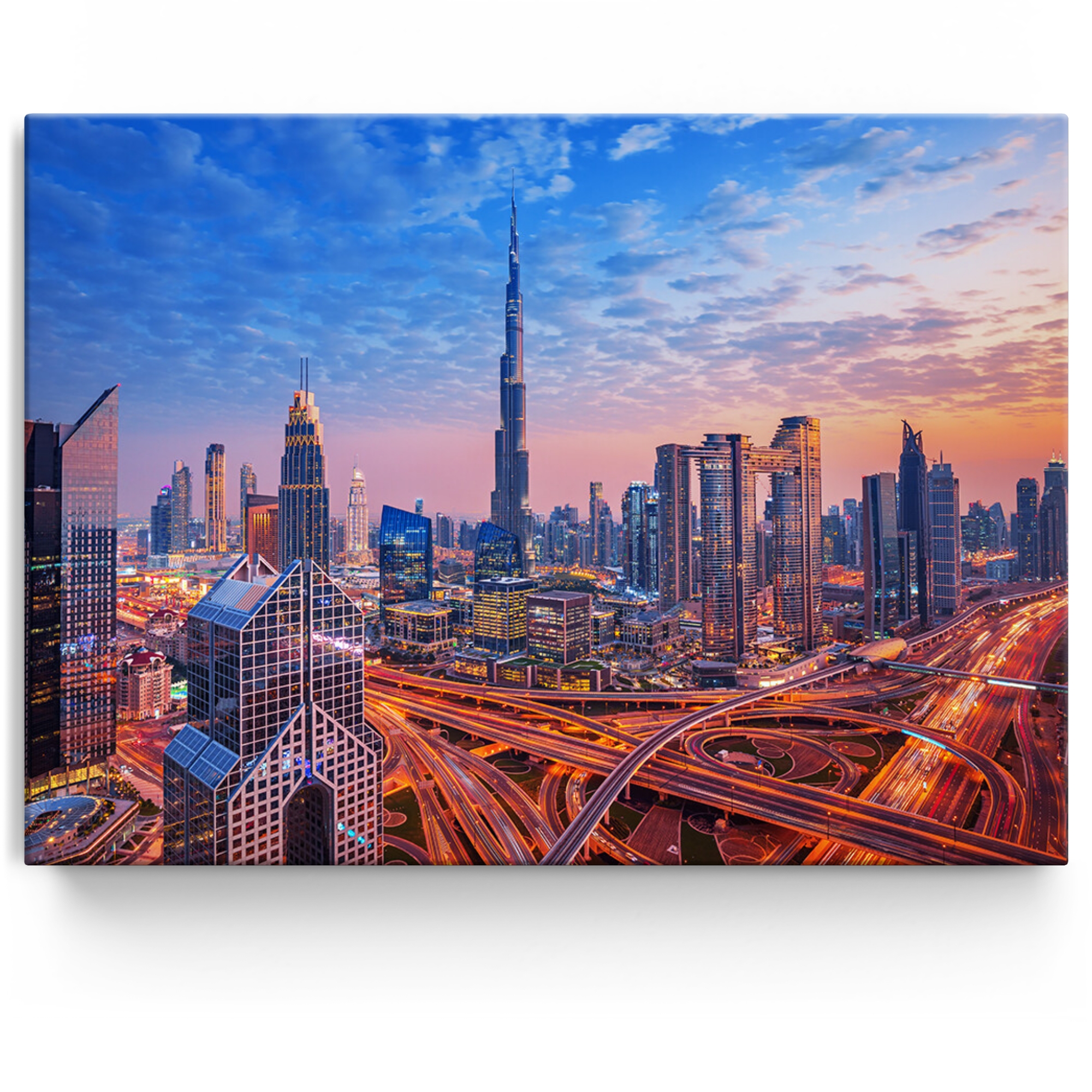 Personalisiertes Leinwandbild Dubai Skyline