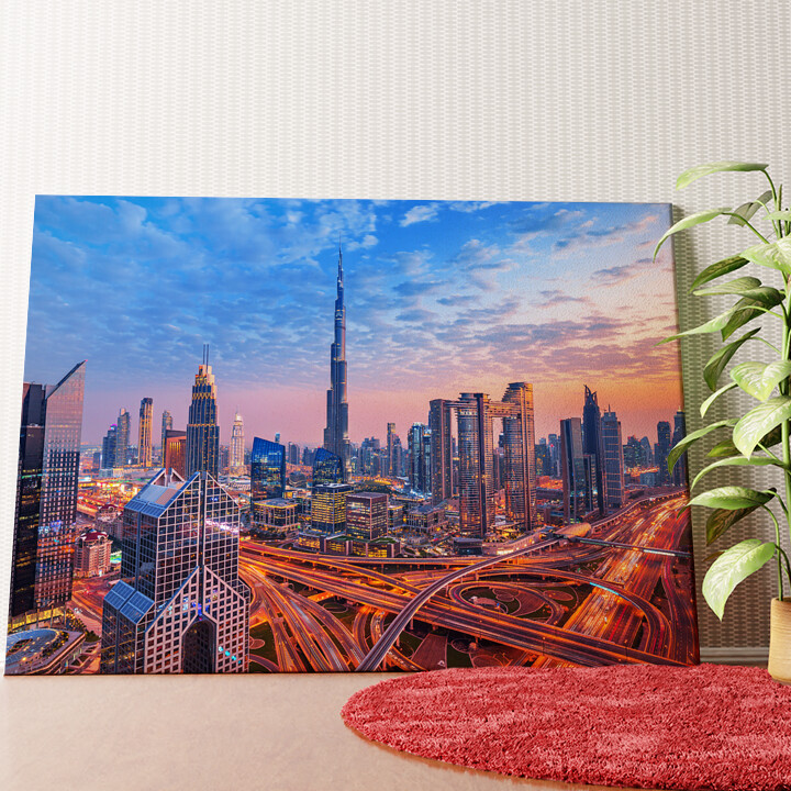 Dubai Skyline Wandbild personalisiert